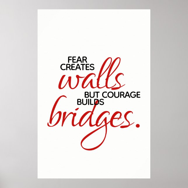 Inspirationssätze Mut baut Brücken Poster (Vorne)