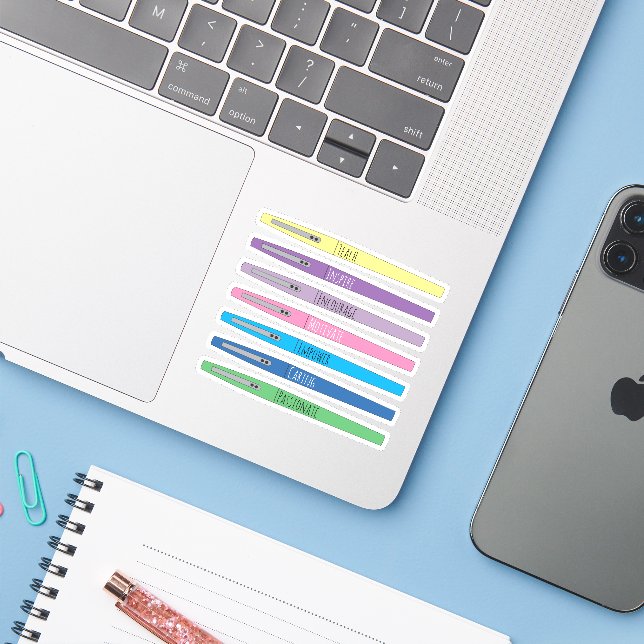 Inspirationsschleiferlehrer Sticker Vinyl Sticker (Laptop mit iPhone)