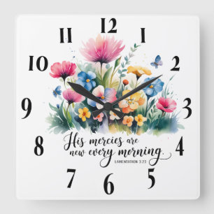 Inspirationsskripte/Bläserbibel Quadratische Wanduhr