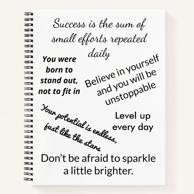 Inspirationsskripte-Notebook Notizbuch (Vorderseite)