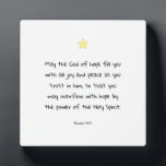 Inspirationsskripturenskripte für den Glauben segn Fotoplatte<br><div class="desc">Schöne inspirierende Christliche Glauben Bibel Vers zitieren aus dem Buch der Römer 15:13. Ein Segen und eine wunderbare Geschenkidee für Ihren Liebsten,  Freund oder Familienmitglied.</div>