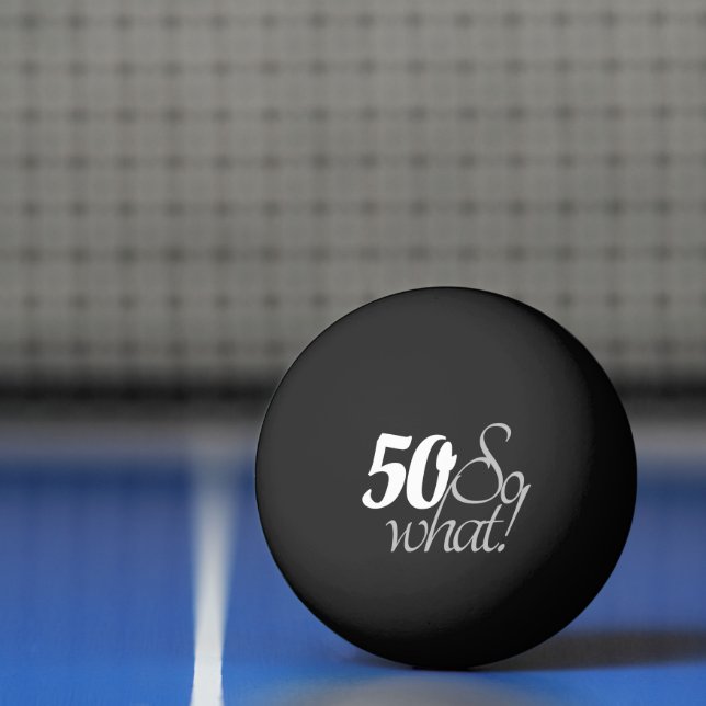 Inspirationssonnene weiße Typografie 50. Geburtsta Tischtennisball (Netto)