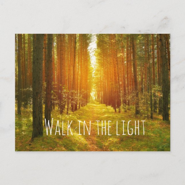 Inspirationsspaziergang in der Lichtbibel-Verse Postkarte (Vorderseite)