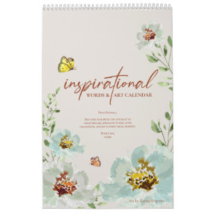 Inspirationssprache und Kunstart Inspiriert Kalender