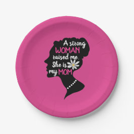 Inspirationsstarke Frau rosa Muttertag Pappteller