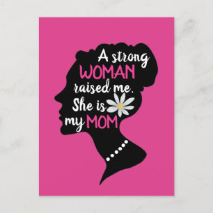 Inspirationsstarke Frau rosa Muttertag Postkarte