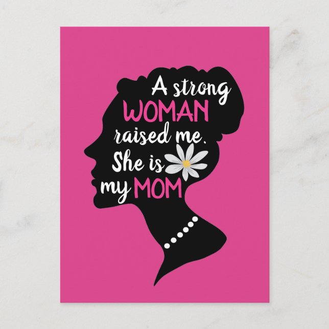 Inspirationsstarke Frau rosa Muttertag Postkarte (Vorderseite)