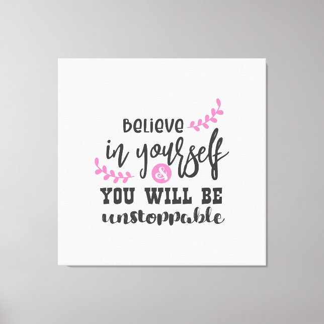 Inspirationsstichdesign Leinwanddruck (Vorderseite)