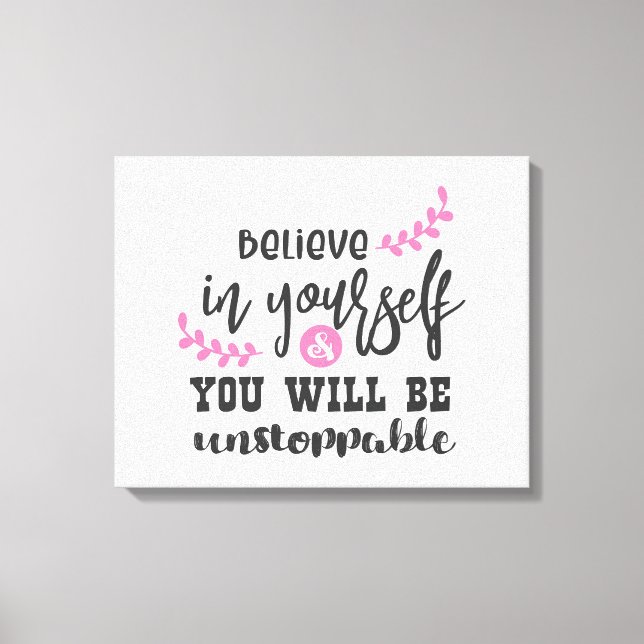 Inspirationsstichdesign Leinwanddruck (Vorderseite)