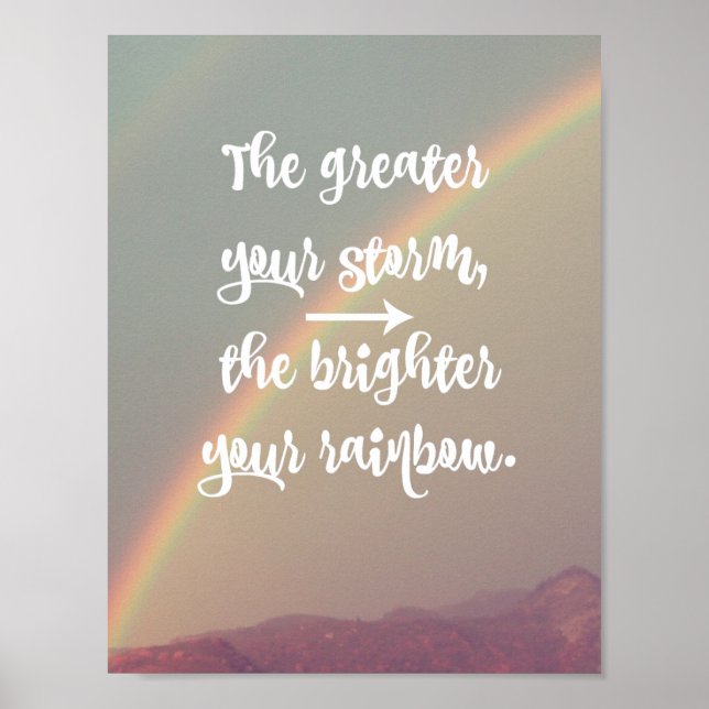 Inspirationssturm und Regenbogenangebot Poster (Vorne)
