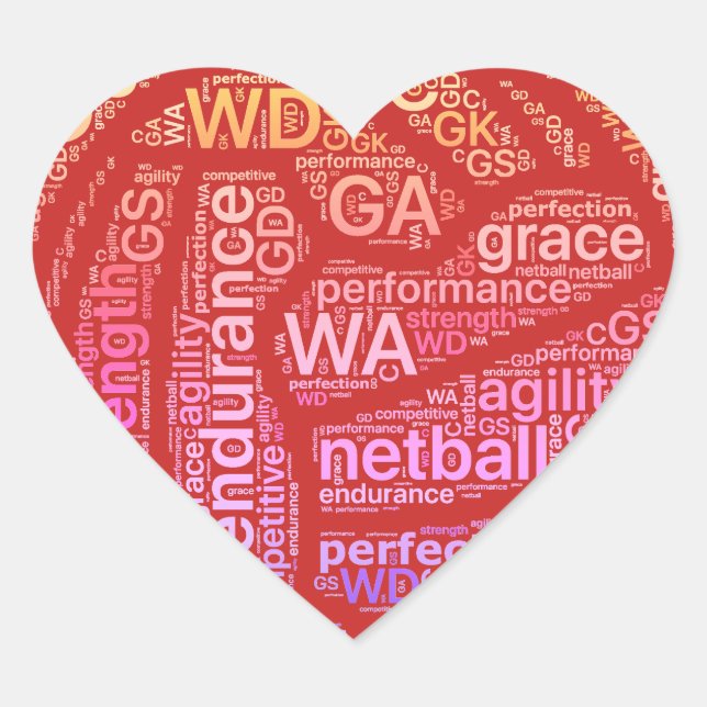 Inspirationssynchrone Netzballpositionen Herzdesig Herz-Aufkleber (Vorderseite)