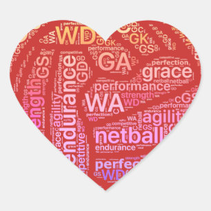 Inspirationssynchrone Netzballpositionen Herzdesig Herz-Aufkleber