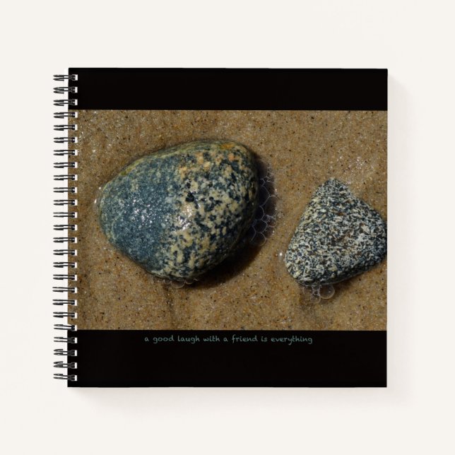 Inspirationstext und Foto.  Notizbuch (Vorderseite)