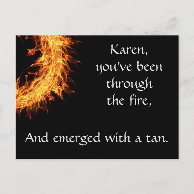 Inspirationsüberlebensnachricht Postkarte (Vorderseite)