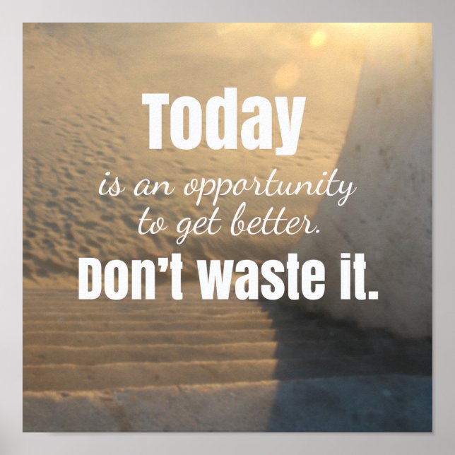 Inspirationsurteil auf verschwommenem Hintergrund Poster (Vorne)