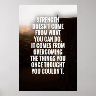 Inspirationsurteil: "Stärke kommt nicht Poster