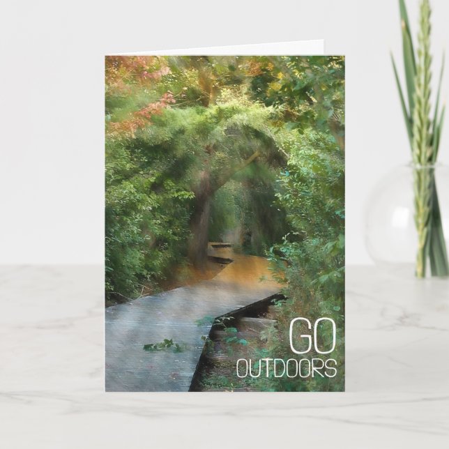 Inspirationswald mit Sonnenbänken Karte (Vorderseite)