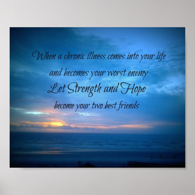 Inspirationswandkunst Chronische Krankheit Poster (Vorne)