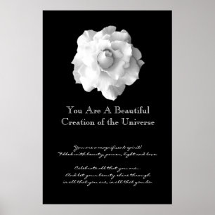 Inspirationsweiße Rose Poster