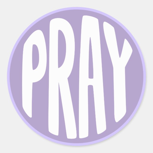Inspirationswort Art Pray Aufkleber (Vorderseite)
