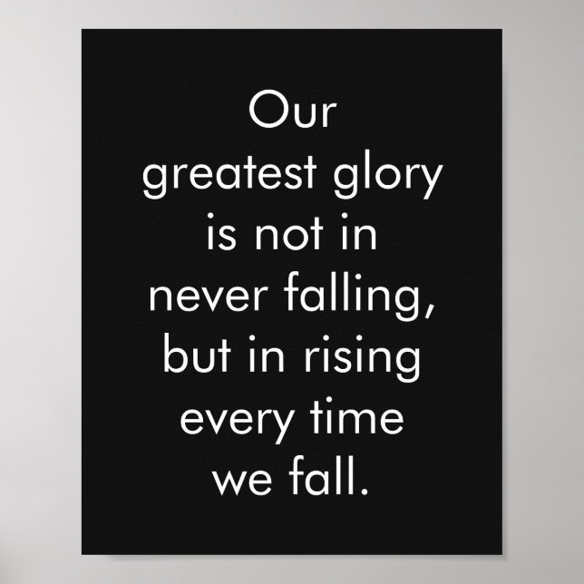 Inspirationsworte über Konfuzius-Zitate Poster (Vorne)