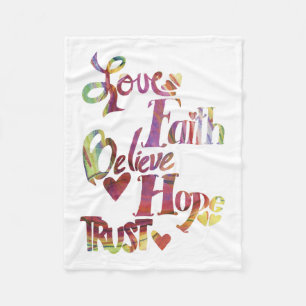 Inspirationswörter Chemo Blanket Fleecedecke