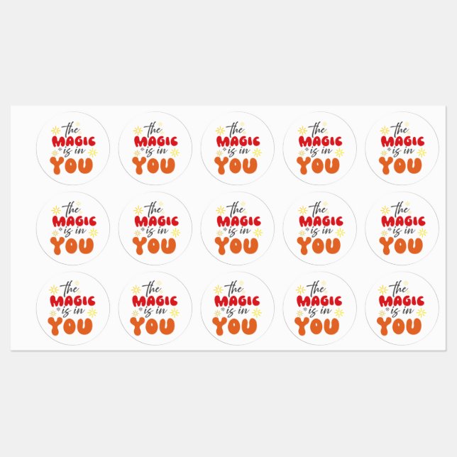 Inspirationswörter "die Magie ist in dir" Sticker (Blatt)