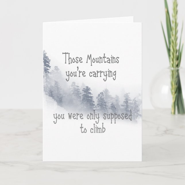 Inspirationsziffer für die Berge, die Sie tragen Karte (Vorderseite)