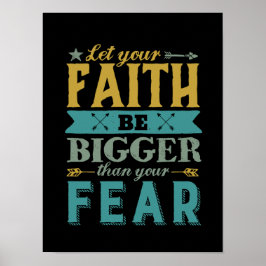 Inspirationsziffer Lasse, dass der Glaube größer i Poster