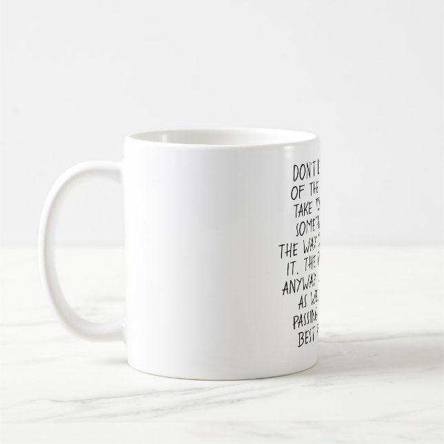 Inspirationszitat Kaffeetasse (Links)