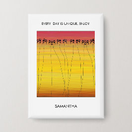 Inspirative, Phantastische Sommer-Kokospalmen Button