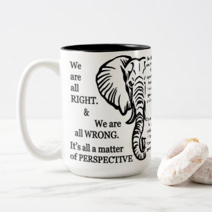 Inspirative Tasse - Die Blinden Männer und der El