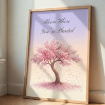 Inspiratives Kirschblüten-Sakura-Plakat Wandkunst