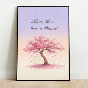 Inspiratives Kirschblüten-Sakura-Plakat Wandkunst Poster