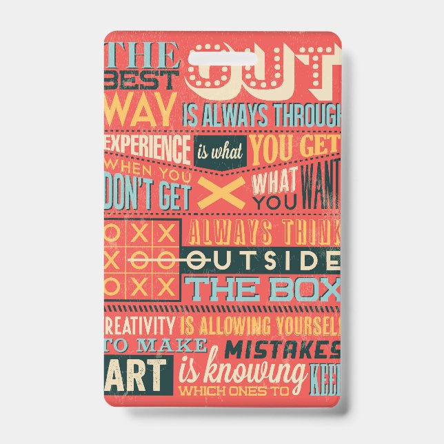 Inspiratives Poster    Ausweis (Vorderseite)