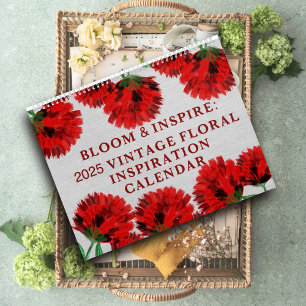 Inspire & Bloom 2025 Botanisch Motivierende Zitate Kalender