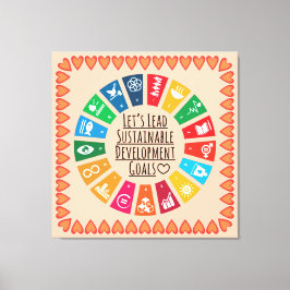 Inspire Change & Sustainability Goals Elegant Art Leinwanddruck