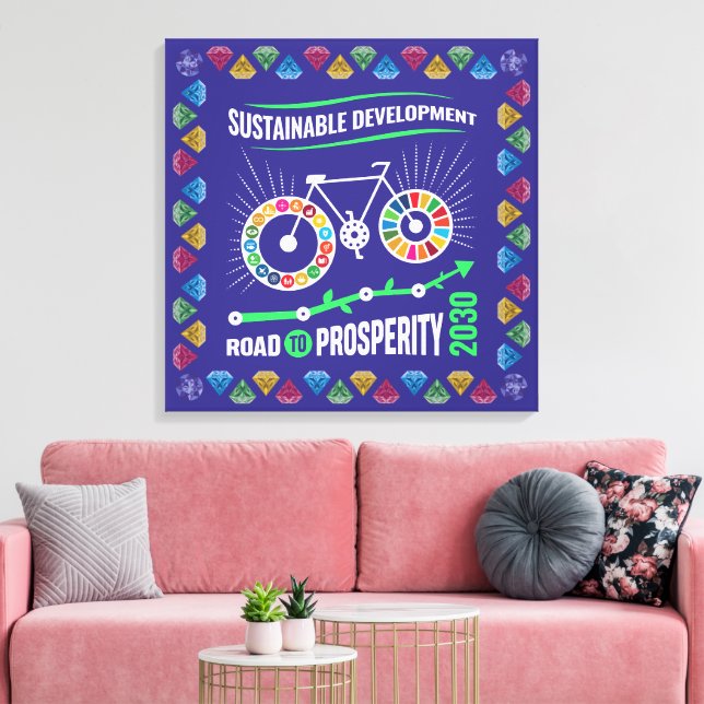 Inspire Change & Sustainability Goals Elegant Art Leinwanddruck (Insitu (Wohnzimmer))