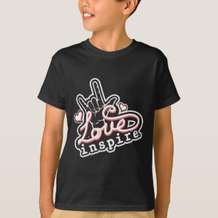 Inspire Liebe ASL ILY Hand Gebärdensprache Gehörlo T-Shirt