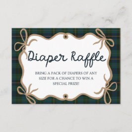 Inspired Baby Shower Diaper Raffle Begleitkarte