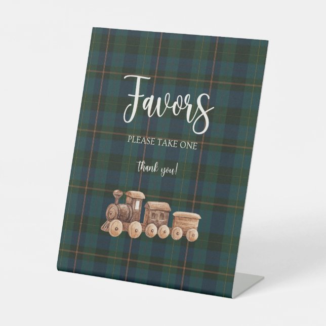 Inspired Baby Shower Favors Sign Sockelschild (Vorderseite)