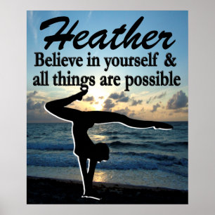 INSPIRER PERSONNALISÉ POSTER GYMNASTIQUE