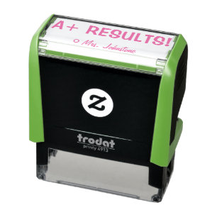 Inspirier "A+-ERGEBNISSE!" Lehrerin Rubber Briefma Permastempel
