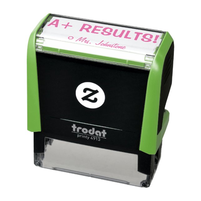 Inspirier "A+-ERGEBNISSE!" Lehrerin Rubber Briefma Permastempel (Produkt)