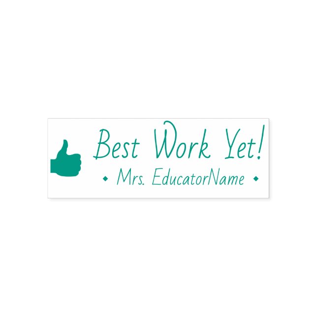 Inspirier "Beste Arbeit noch!" + Name des benutzer Permastempel (Design)