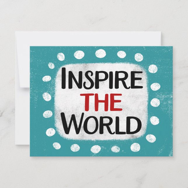Inspirier der Grußkarte der Welt Karte (Vorderseite)
