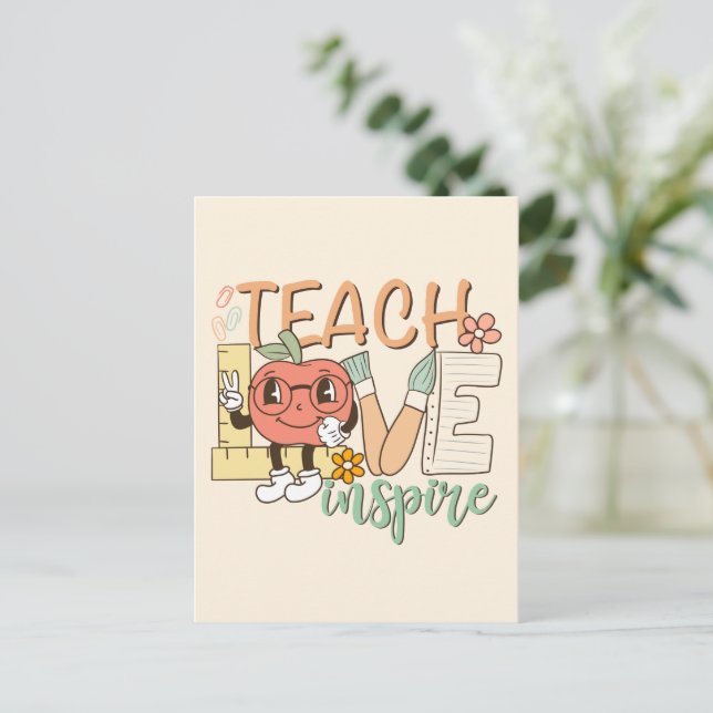 Inspirier der Liebe - Niedliche Schulleistungen Postkarte (Stehend Vorderseite)