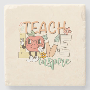 Inspirier der Liebe - Niedliche Schulleistungen Steinuntersetzer
