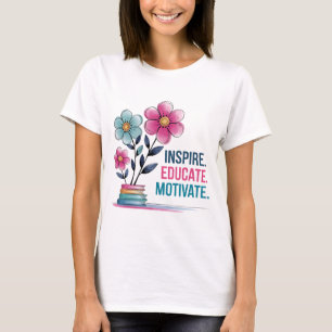 Inspirier Educate Motivate Shirt   Lehrerin Boho T