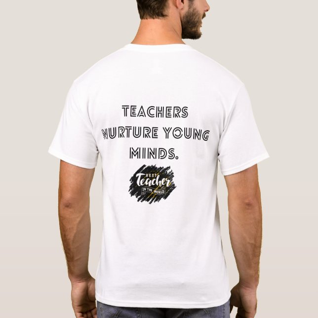 Inspirier, erziehe, wiederhole WITHE T-Shirt (Rückseite)